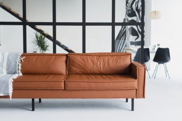 Sofa ze skóry naturalnej w stylu vintage