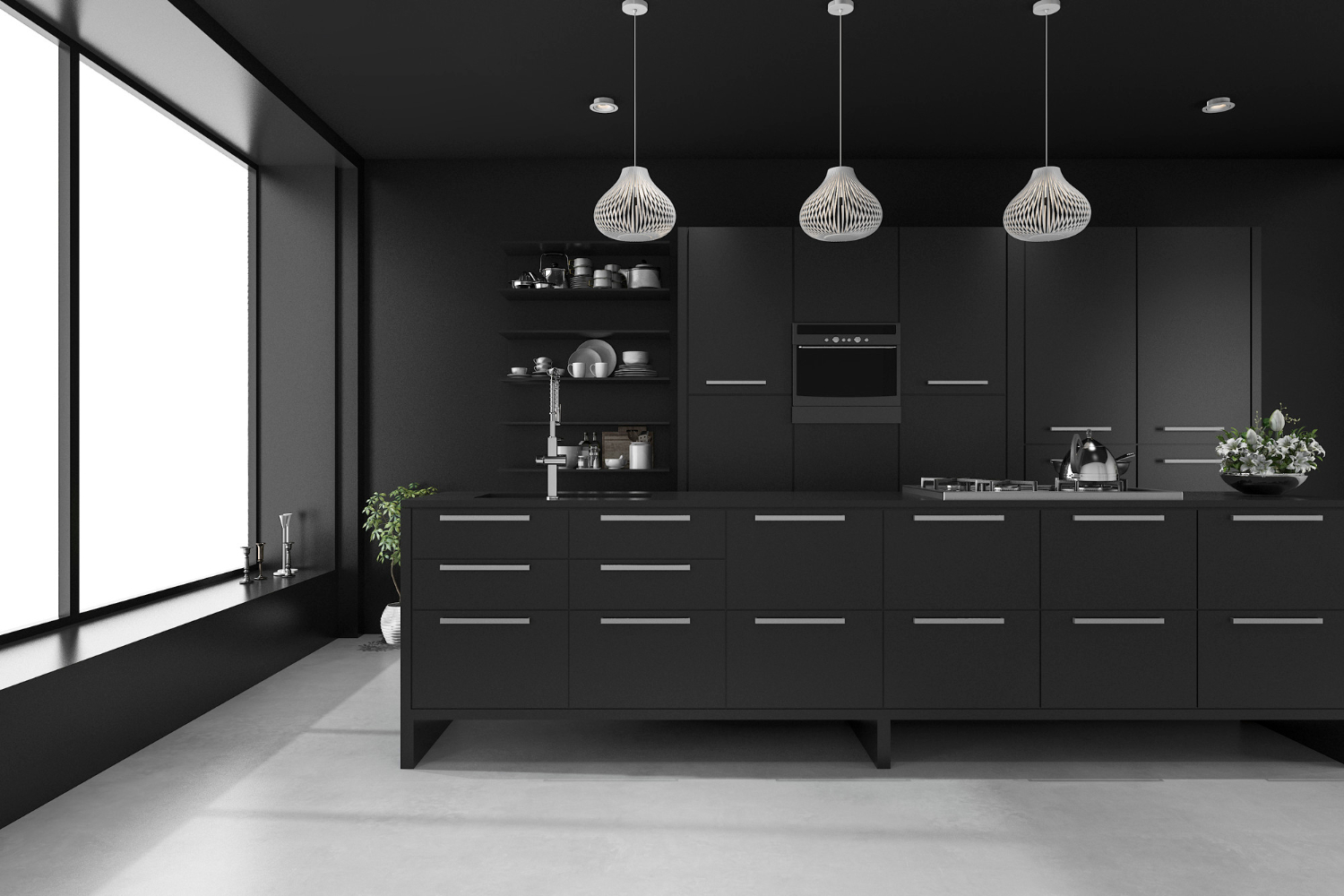 Kitchen in black – inspirations